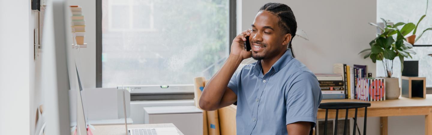 Man on a phone call